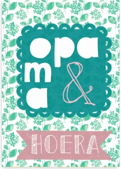 Pepermints Wenskaart (Gefeliciteerd) Opa en Oma Hoera