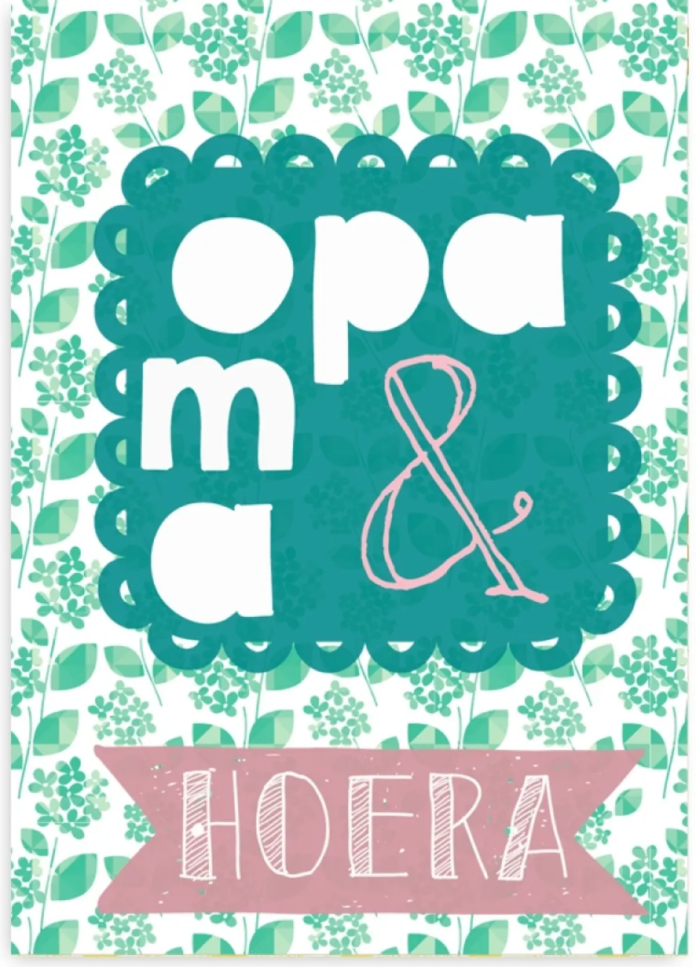 Pepermints Wenskaart (Gefeliciteerd) Opa en Oma Hoera