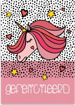 Pepermints Wenskaart Gefeliciteerd (Unicorn)