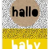 Pepermints Wenskaart Hallo baby (geel)