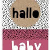 Pepermints Wenskaart Hallo baby (roze)