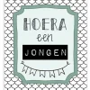 Pepermints Wenskaart Hoera een Jongen