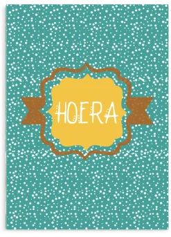 Pepermints Wenskaart Hoera (stip)