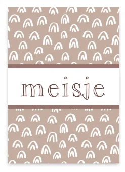 Pepermints Wenskaart Meisje (regenboog)