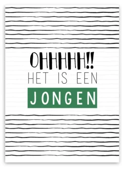 Pepermints Wenskaart Ohhhhh!! Het is een Jongen