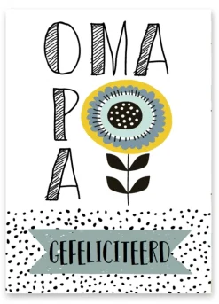 Pepermints Wenskaart Oma Opa Gefeliciteerd