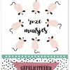 Pepermints Wenskaart Roze Muisjes Gefeliciteerd