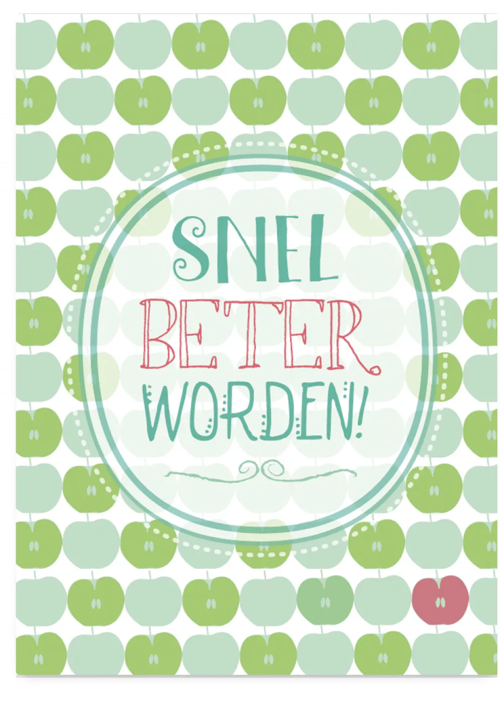 Pepermints Wenskaart Snel beter worden