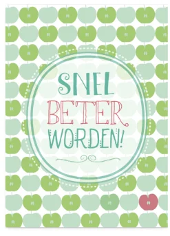 Pepermints Wenskaart Snel beter worden