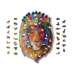 Wooden City Puzzel Hout Mystic Lion 505pcs