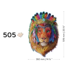 Wooden City Puzzel Hout Mystic Lion 505pcs