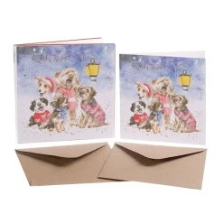 Wrendale Designs Kerstkaarten Oh Holy Night Set 8-delig