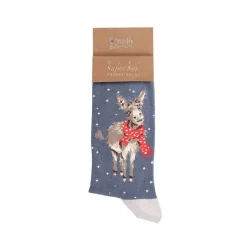 Wrendale Designs Kerstsokken - Donkey Men's Christmas Sock