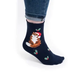 Wrendale Designs Kerstsokken Vos Festive Fox