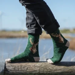 Wrendale Designs Sokken - Stag Men's Sock - Portrait of a Stag