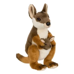 WWF Knuffel Wallaby met Jong 19cm