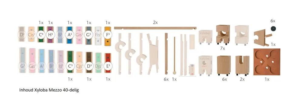 Xyloba Mezzo Muzikale Knikkerbaan 40-delig