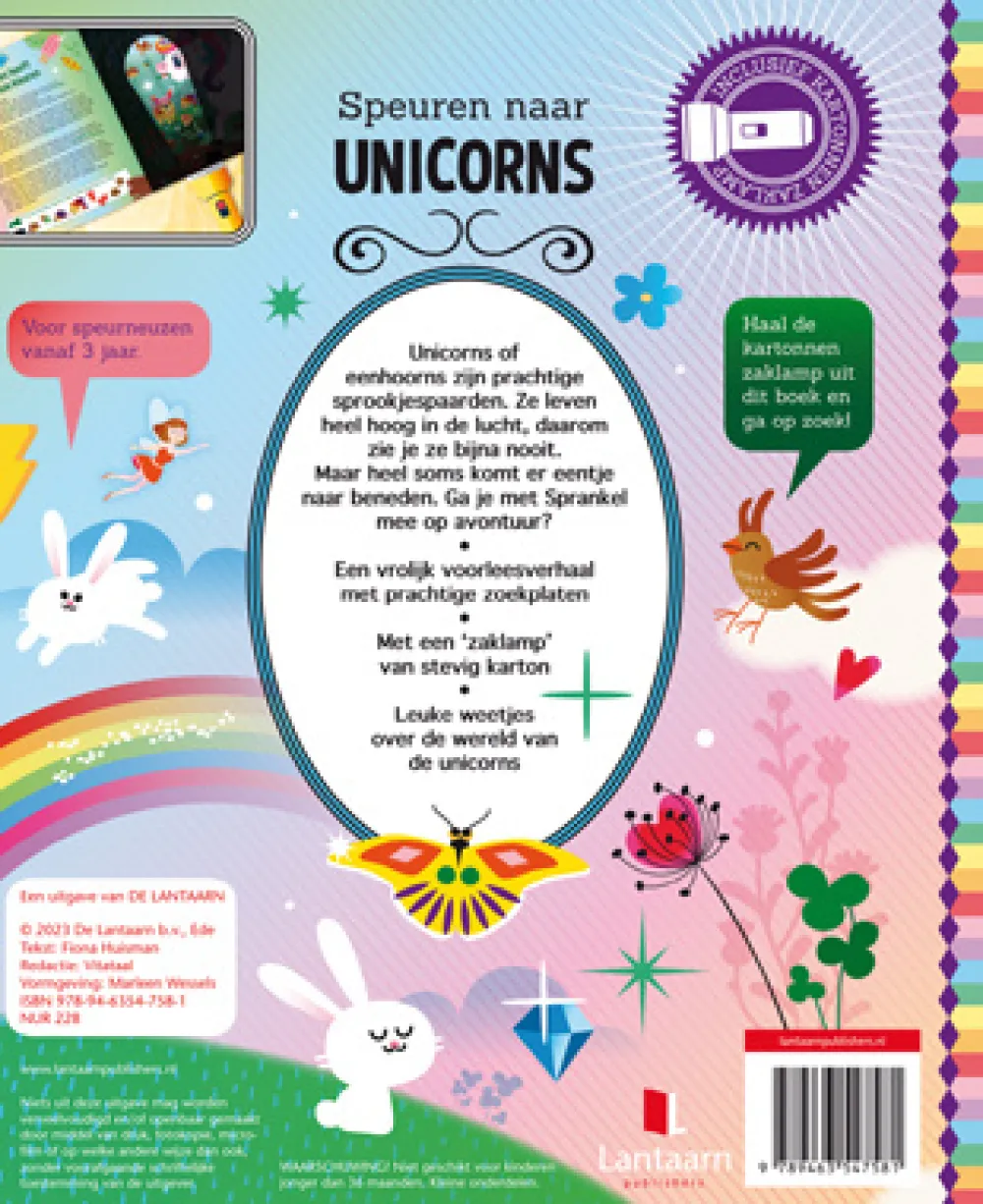 De Lantaarn Zaklampboek Speuren naar unicorns