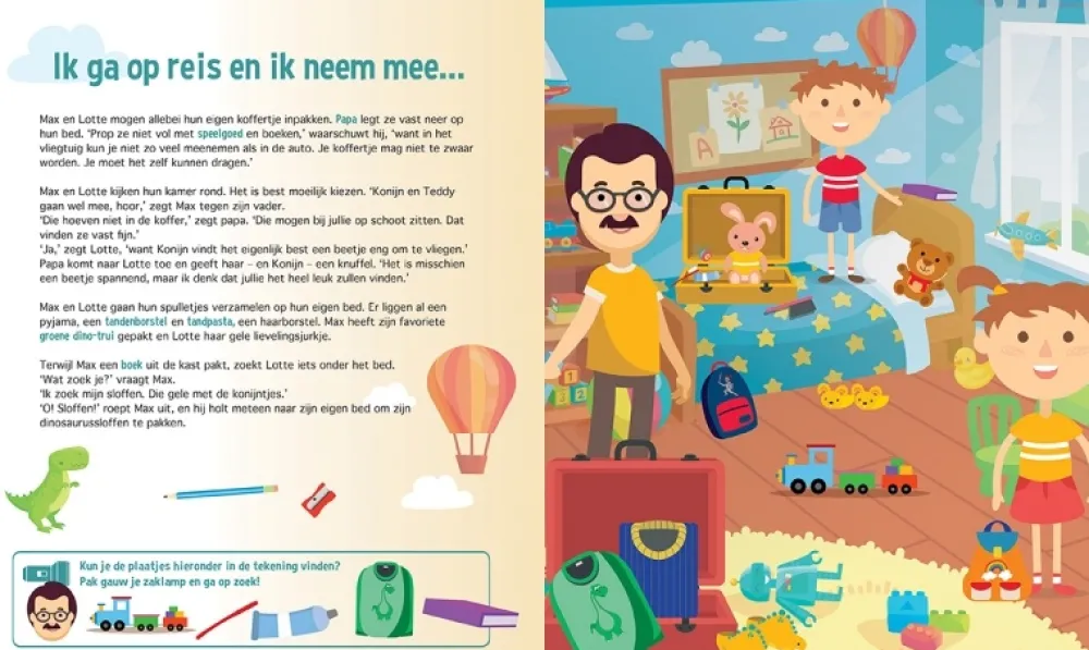 De Lantaarn Zaklampboek Voor het eerst met het vliegtuig